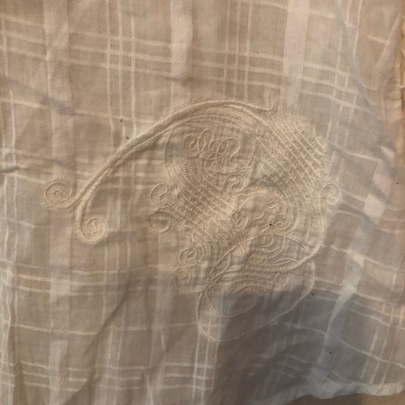 White Sheer Ruffle Top - Picture 3 of 3